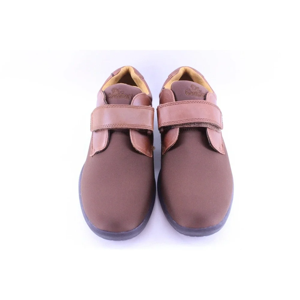Dr Comfort Brian Brown Leather and Synthetic Comfort Diabetic Shoes, Mens US 11W